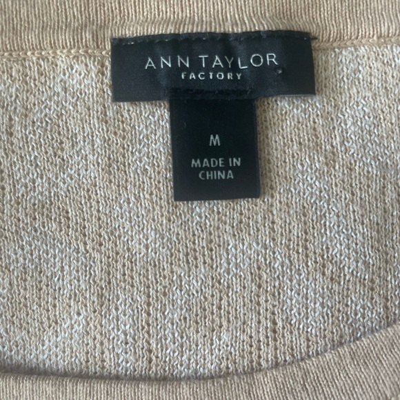 Ann Taylor Leopard Print Crewneck Cotton Top - Picture 3 of 4